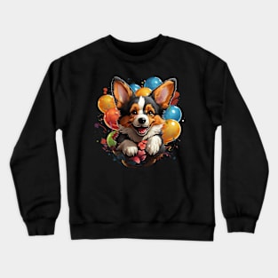 happy corgi Crewneck Sweatshirt